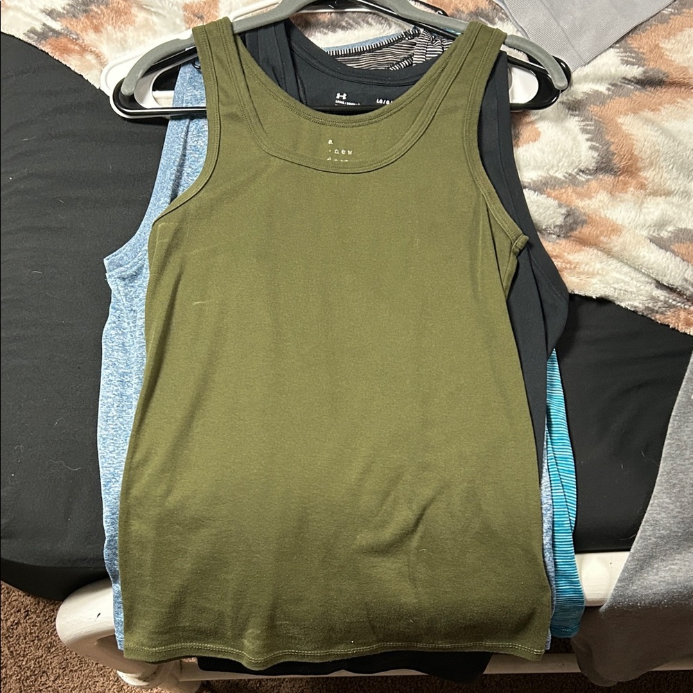 A New Day Olive Green Tank Top